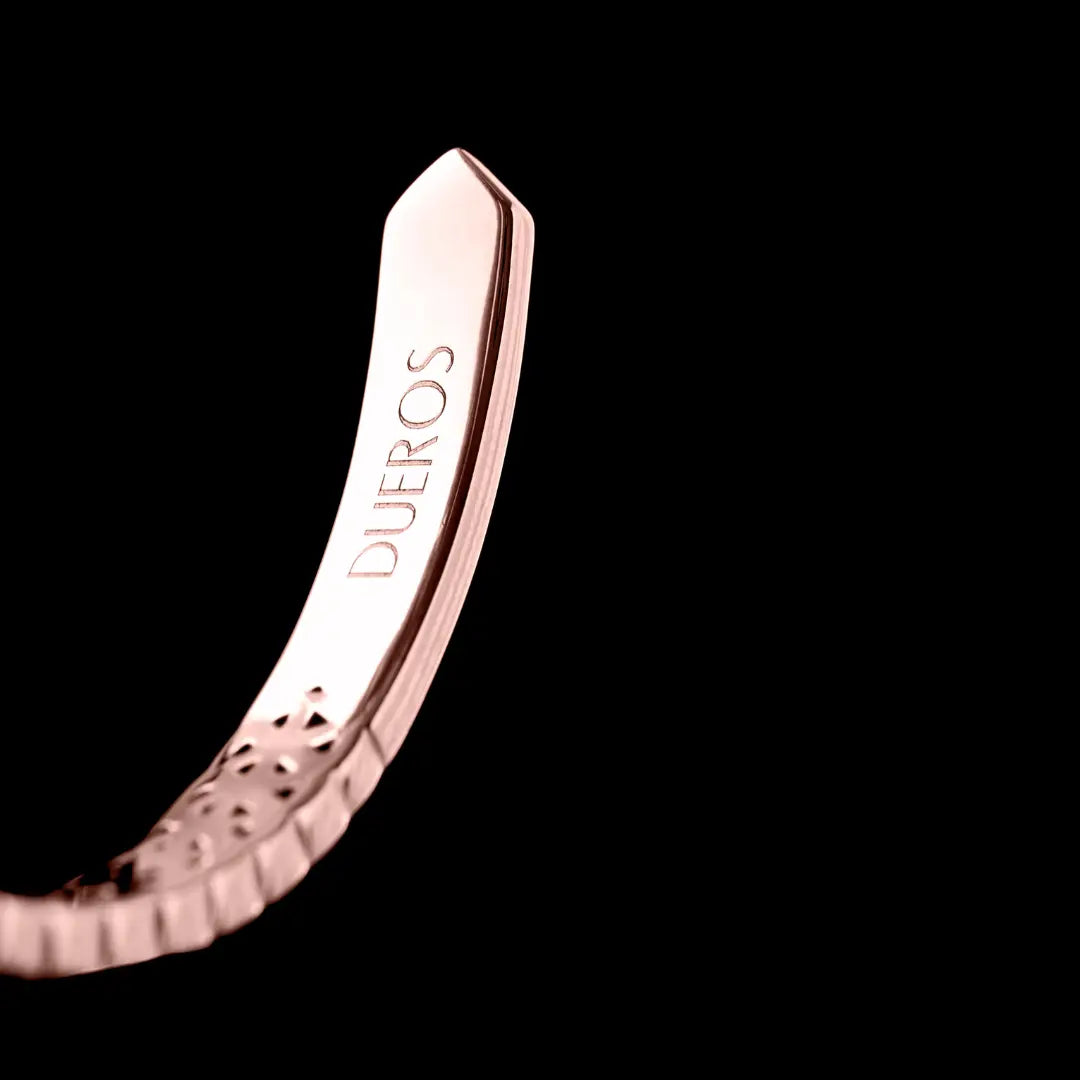 DUEROS Flower of Life Bangle Rose Gold Plated