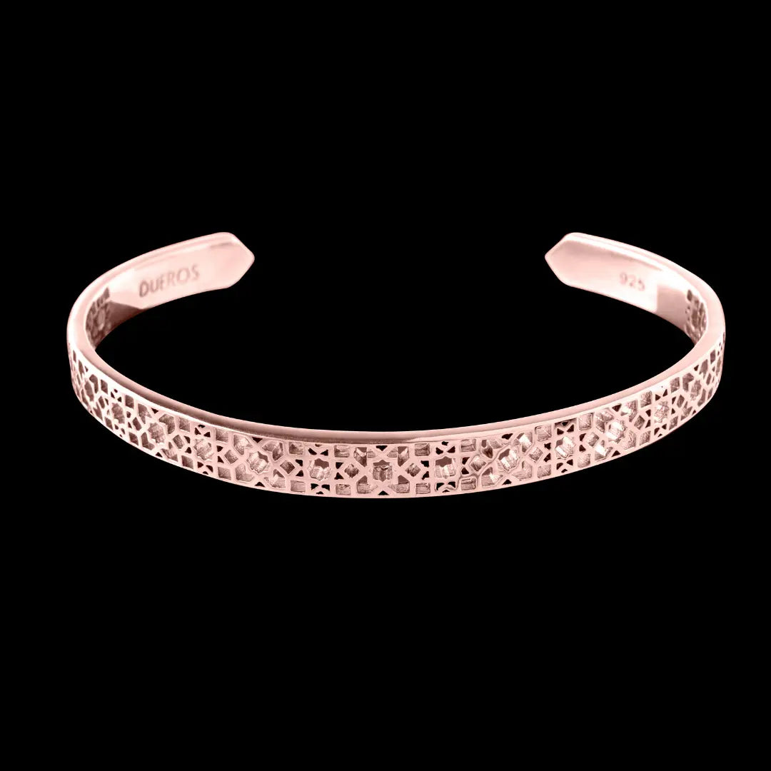 DUEROS Mosaic Bangle Rose Gold Plated
