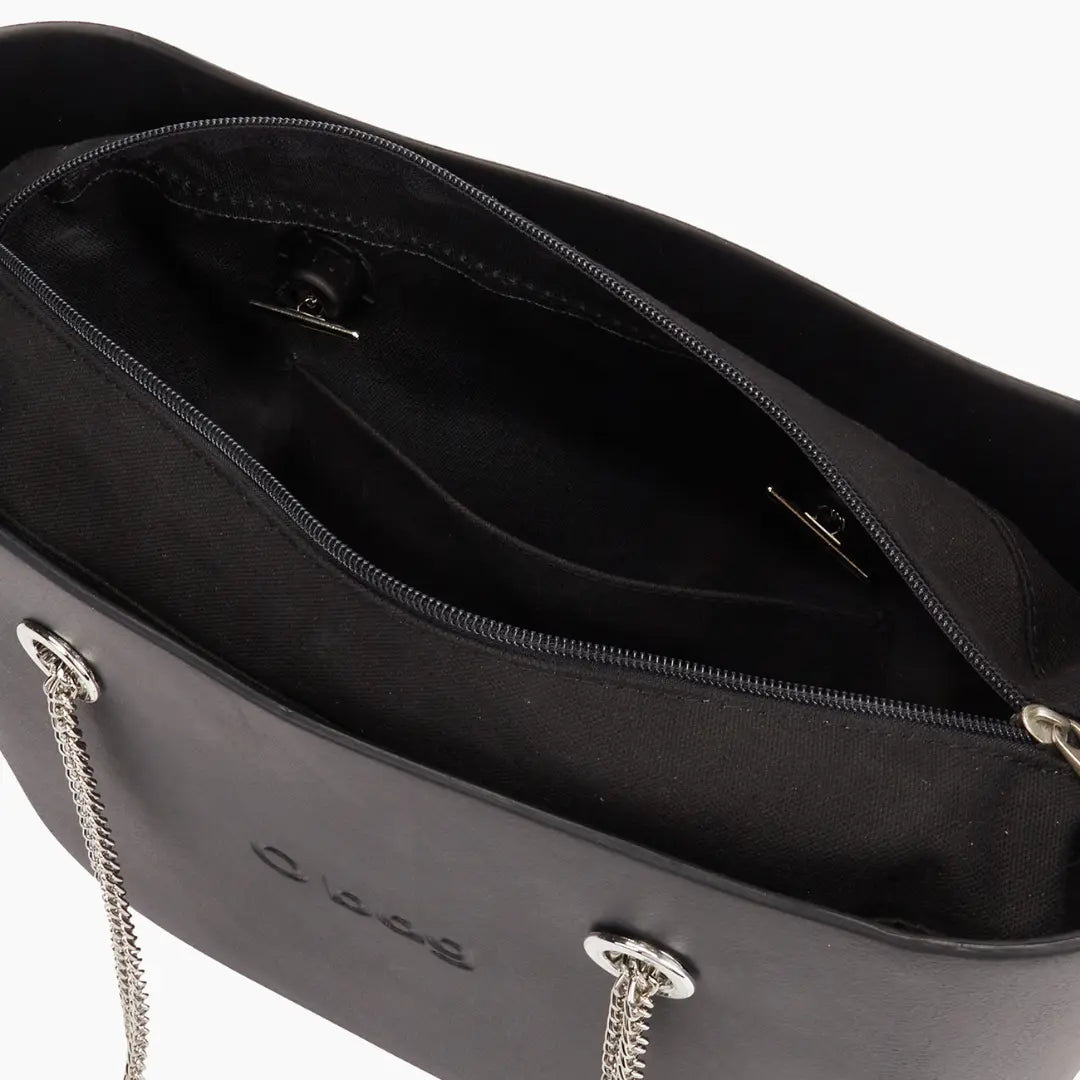 O bag black inner zip bag black