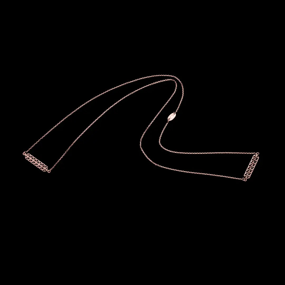 Dueros Flower of Life Necklace 18K Rose Gold Plated for men and women