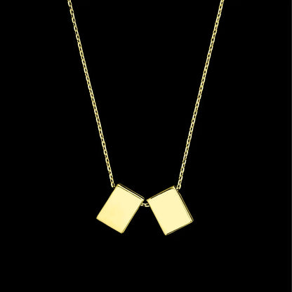 DUEROS Icon Necklace Yellow Gold Plated