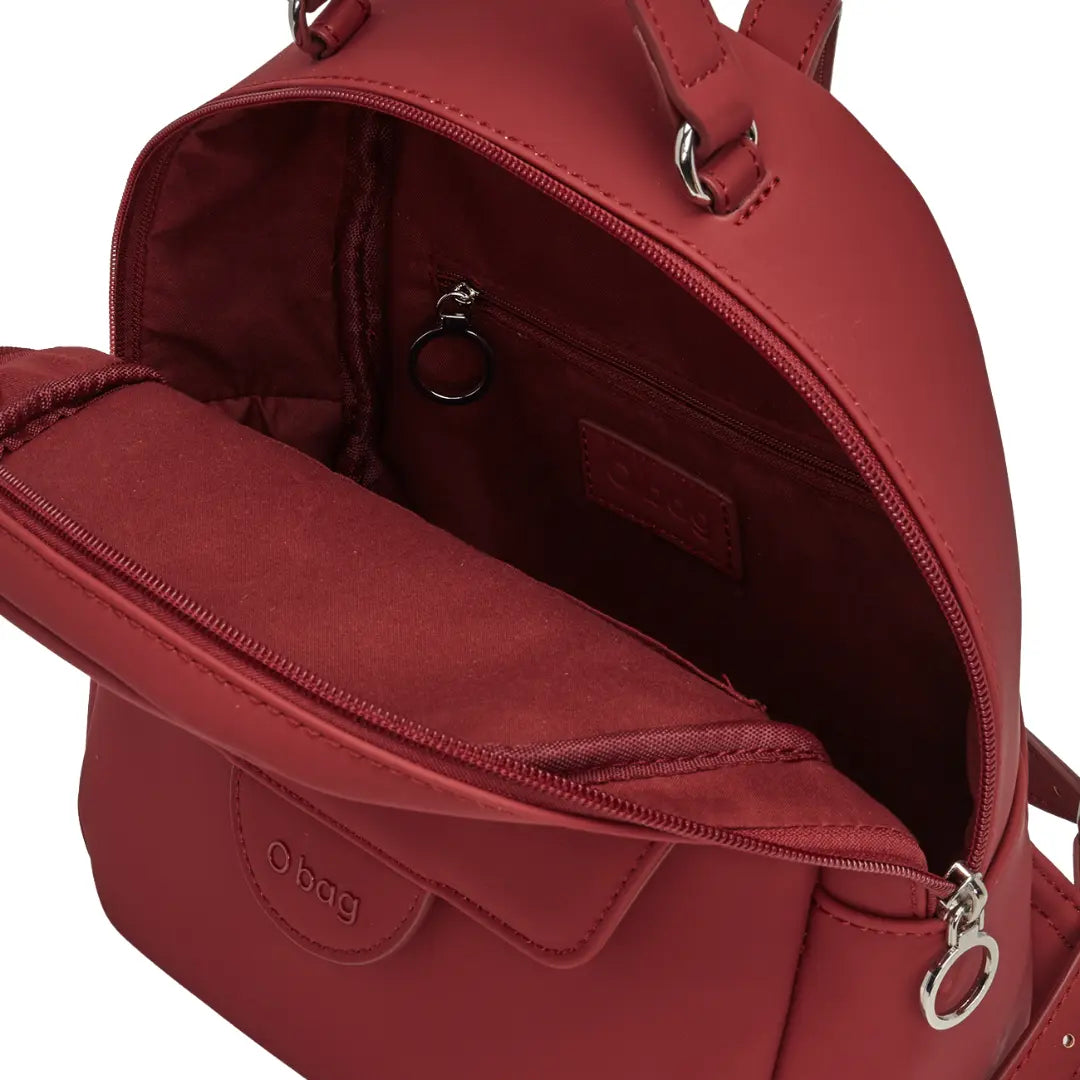 O bag Sofia Burgundy inside