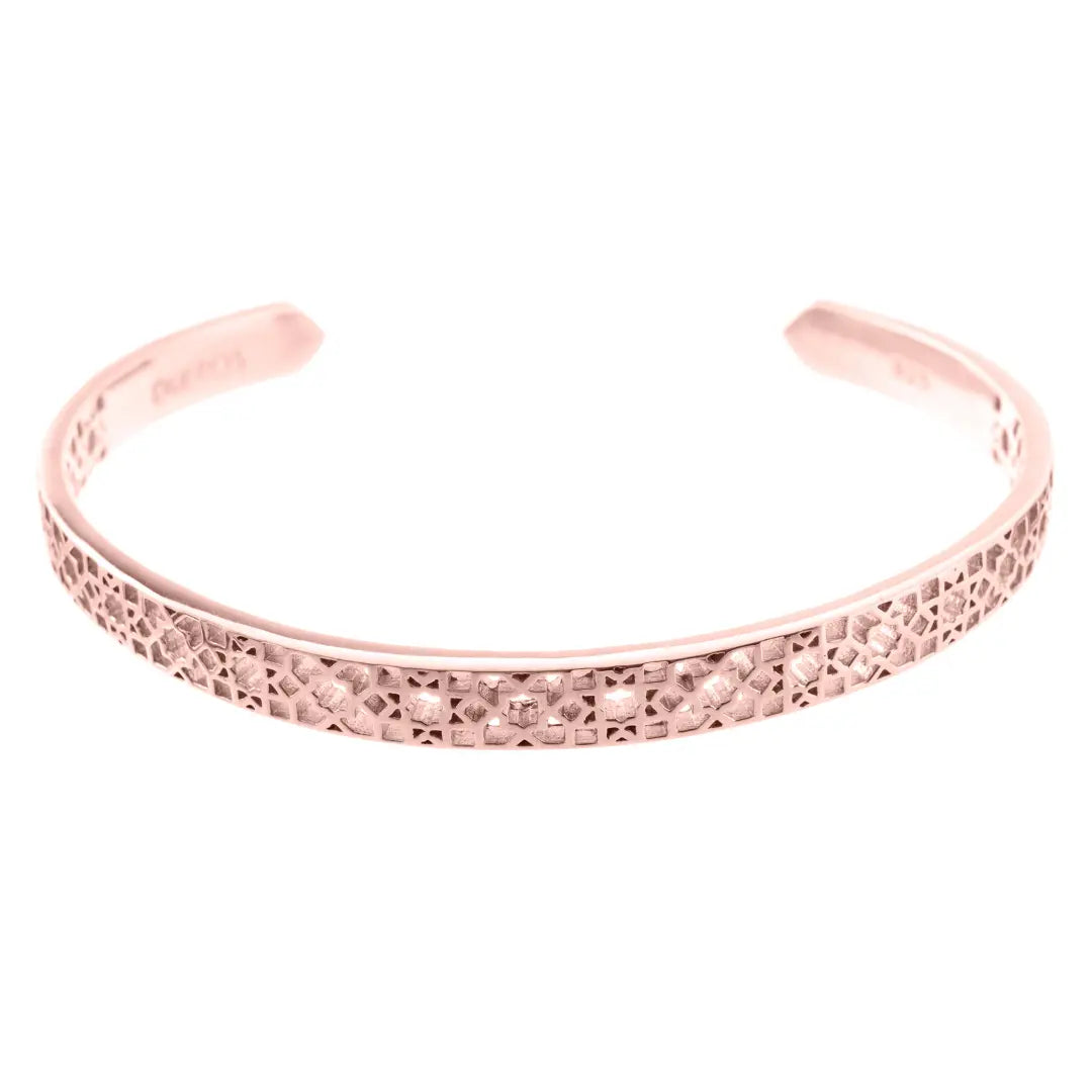 DUEROS Mosaic Bangle Rose Gold Plated