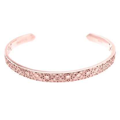 DUEROS Mosaic Bangle Rose Gold Plated