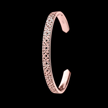 DUEROS Mosaic Bangle Rose Gold Plated