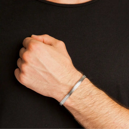 DUEROS Flower of Life Bangle 925 Sterling Silver