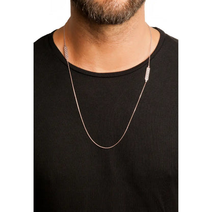 Dueros Flower of Life Necklace 18K Rose Gold Plated on men