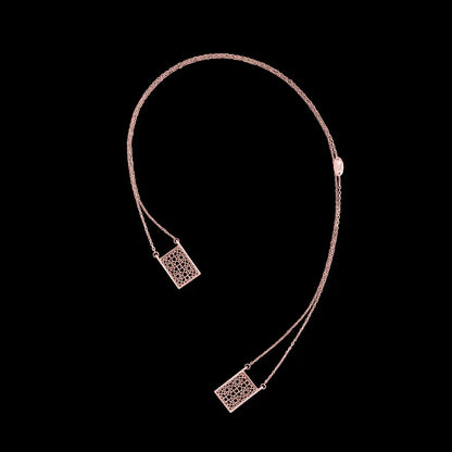 Dueros Mosaic Necklace 18K Rose Gold Plated for men and women
