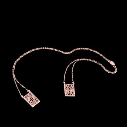 Dueros Mosaic Necklace 18K Rose Gold Plated for men and women