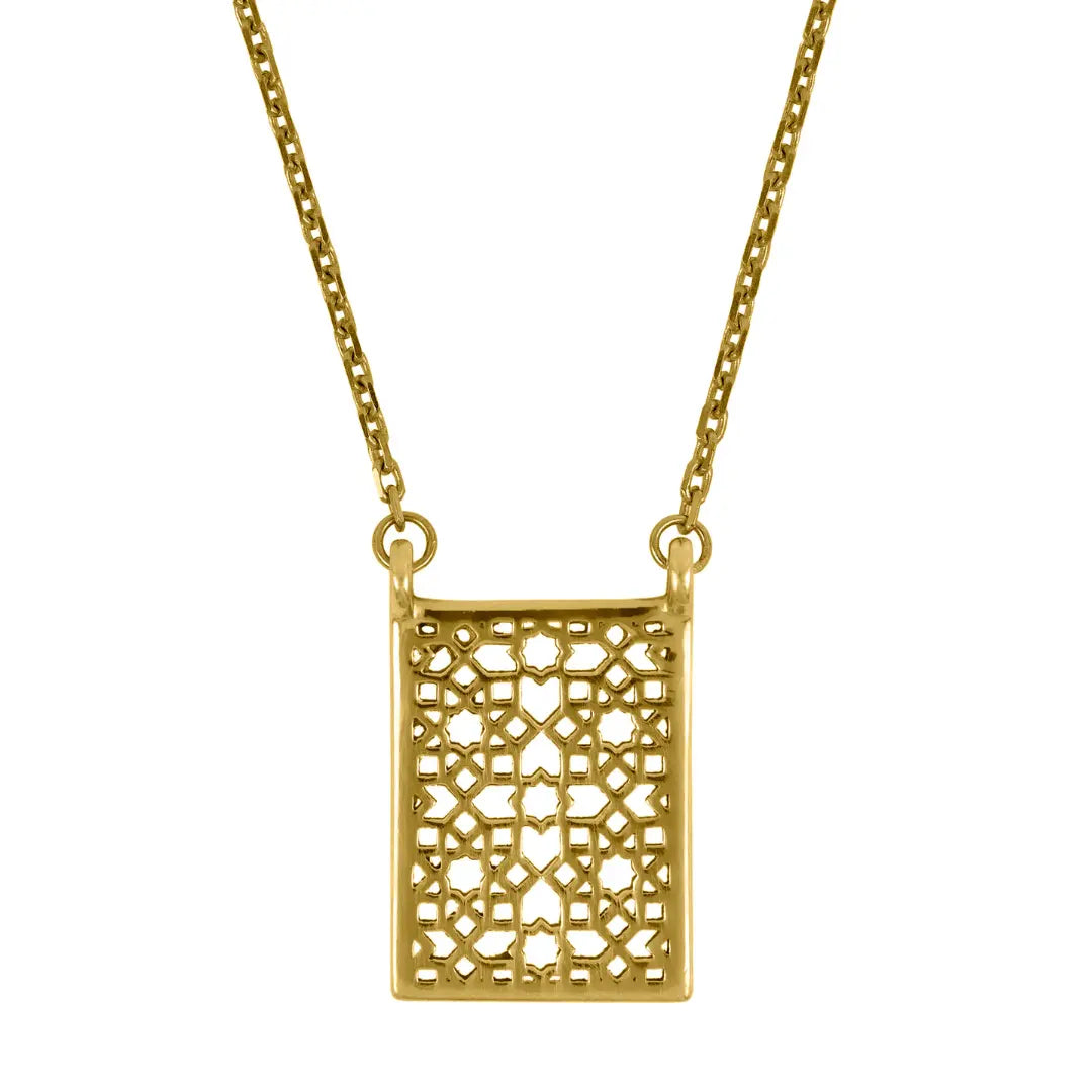 Dueros Mosaic Necklace 18K Yellow Gold Plated for men and women