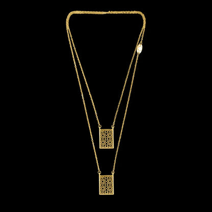 Dueros Mosaic Necklace 18K Yellow Gold Plated for men and women