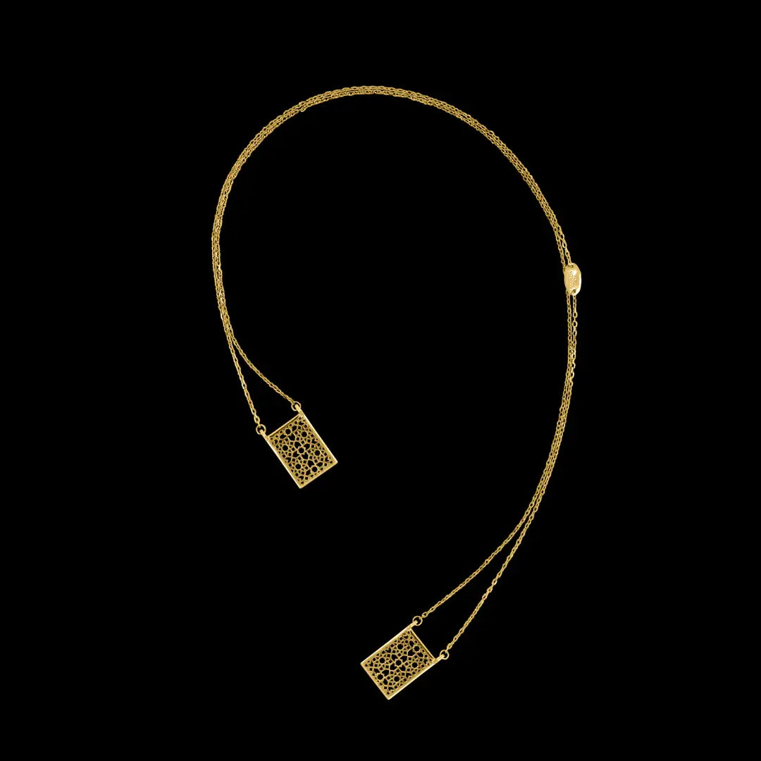 Dueros Mosaic Necklace 18K Yellow Gold Plated for men and women