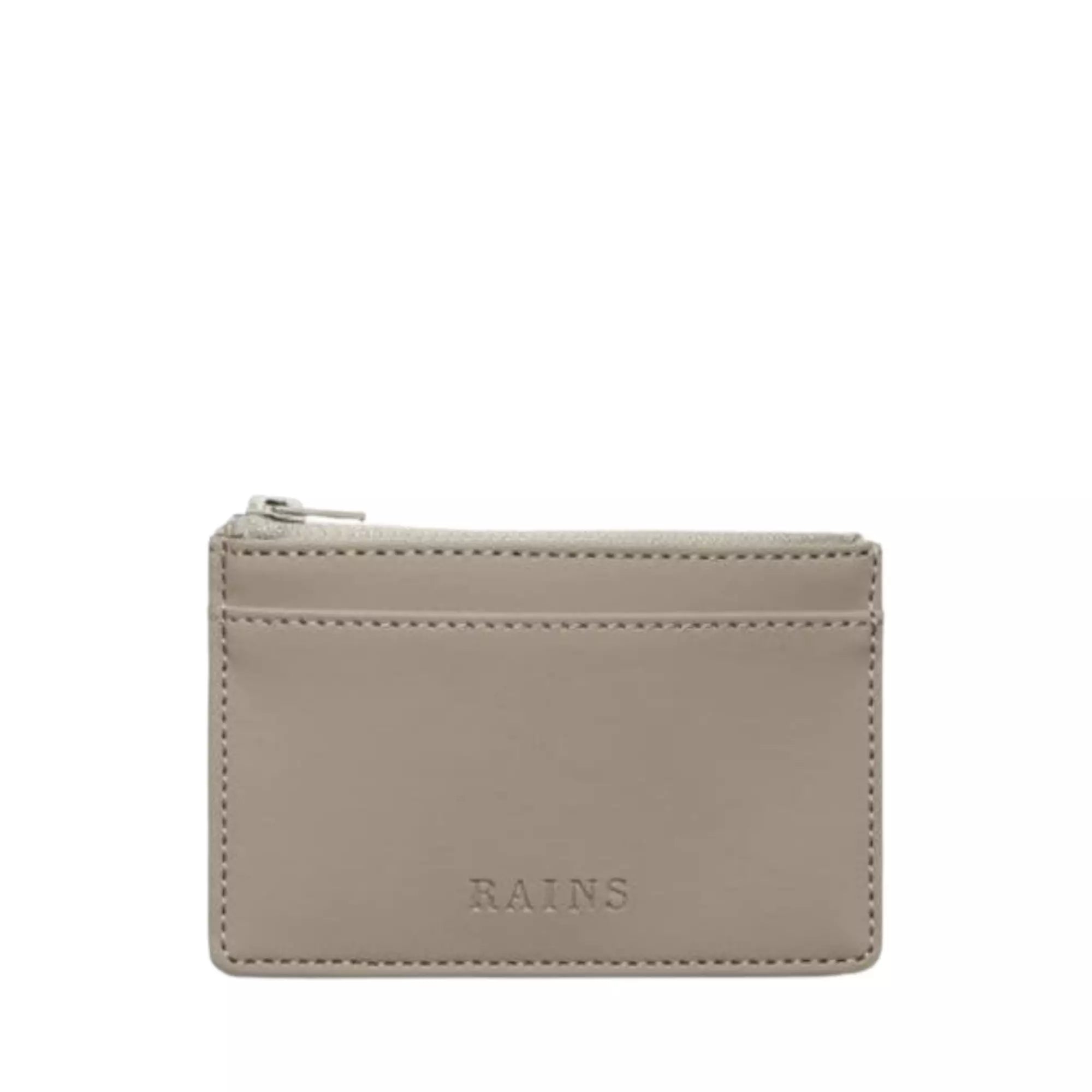 Rains waterproof zip wallet taupe for men and women