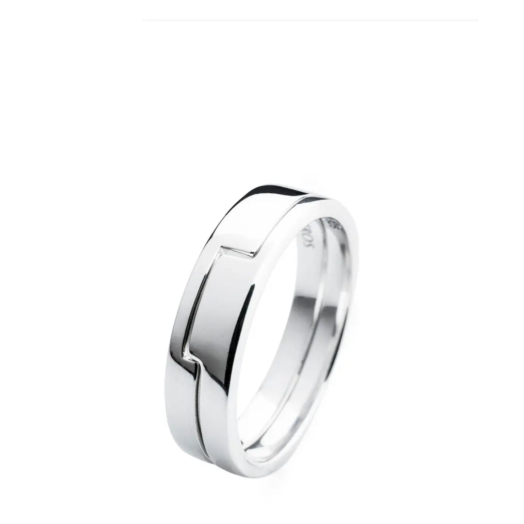 Dueros Two Ring Sterling Silver for men